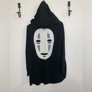 Her Universe Studio Ghibli Spirited Away Sweater No Face Black Hooded Cardigan